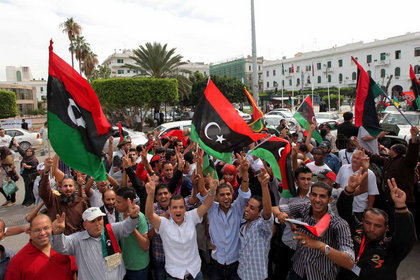Trablus'ta Kaddafi'nin ölümü kutlanıyor