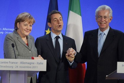 Sarkozy ve Merkel'den Monti'ye açık mesaj