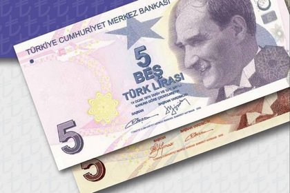 Yeni 5 liralık banknotlar piyasada