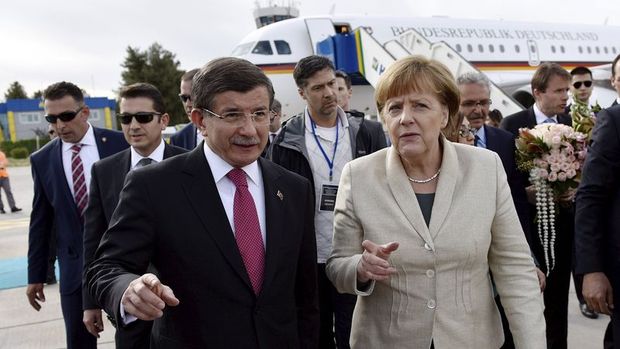 Davutoğlu ve Merkel Gaziantep'te