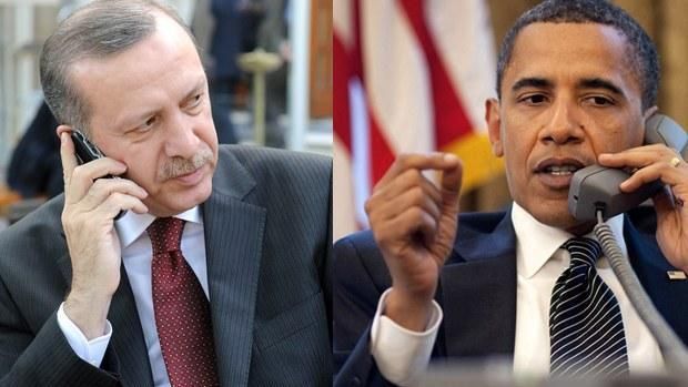 Cumhurbaşkanı Erdoğan ile ABD Başkanı Obama telefonda görüştü