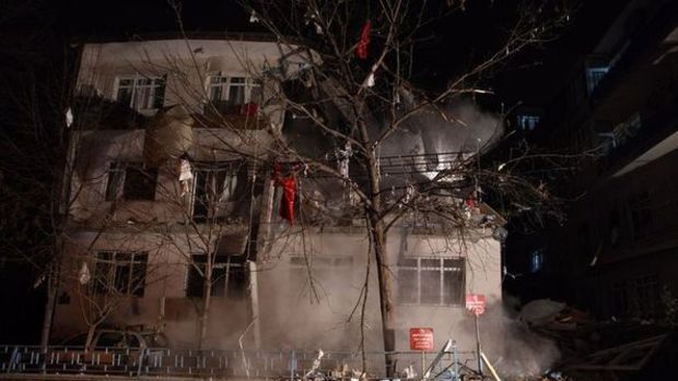 Ankara'da bir binada korkutan patlama