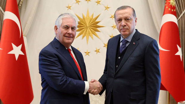Erdoğan ABD Dışişleri Bakanı Tillerson'la görüşecek