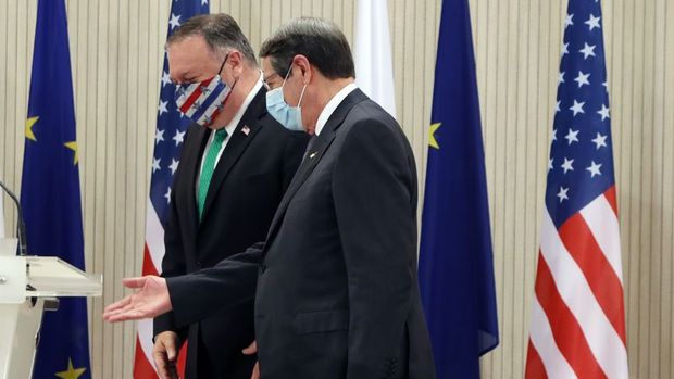 ABD Dışişleri Bakanı Pompeo Güney Kıbrıs Rum Yönetimi'ni ziyaret etti