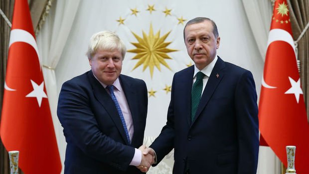 Cumhurbaşkanı Erdoğan ile İngiltere Başbakanı Johnson görüştü