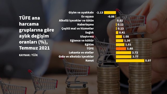 9 grafikte Temmuz enflasyonu