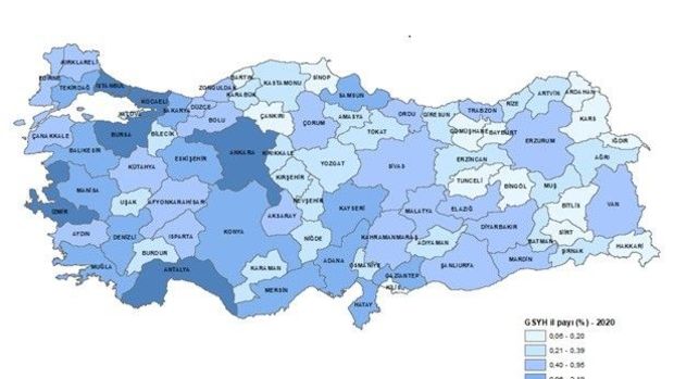 Milli gelire en büyük katkı Ankara'dan