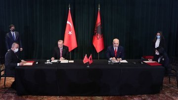 Türkiye ile Arnavutluk arasında 7 iş birliği anlaşması im...