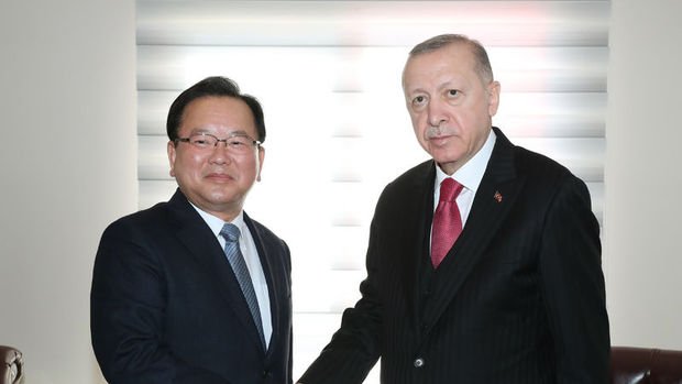 Cumhurbaşkanı Erdoğan Kim Boo-Kyum ile görüştü