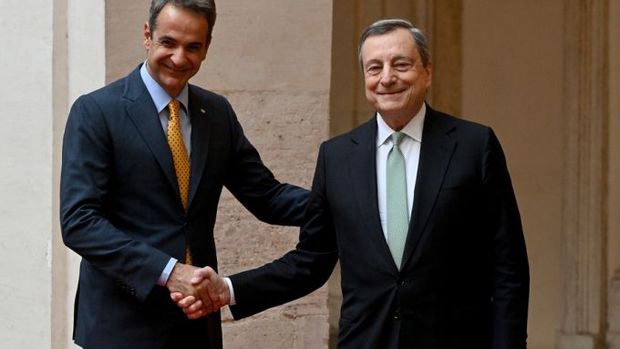 İtalya Başbakanı Draghi, Yunanistan Başbakanı Miçotakis ile görüştü