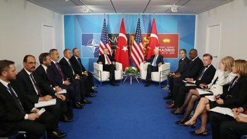 Cumhurbaşkanı Erdoğan'ın ABD Başkanı Biden ile görüşmesi ...