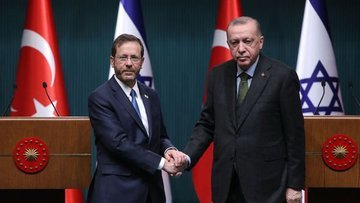 Cumhurbaşkanı Erdoğan İsrail Cumhurbaşkanı Herzog ile tel...