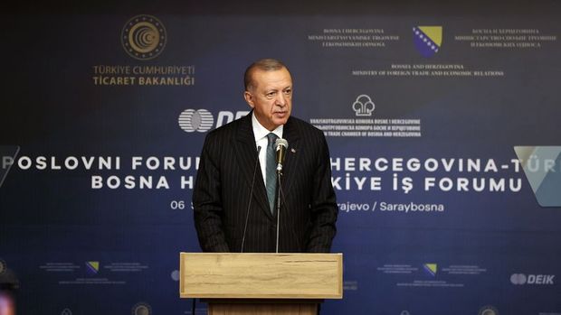 Erdoğan: Bosna Hersek ile 1 milyar dolar ticaret hacmini aşmayı hedefliyoruz