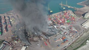 İskenderun Limanı'nda yangın kontrol altına alındı