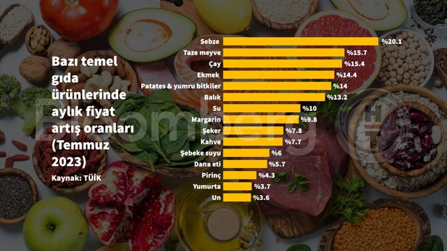 Grafiklerle Temmuz ayı enflasyonu