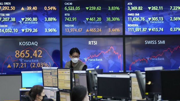 Asya borsaları Wall Street'in toparlanmasından sonra düşüşte