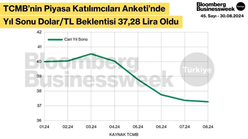 TCMB Piyasa Katılımcıları Anketi'nde Yıl Sonu Dolar/TL Beklentisi 37,28 Lira Oldu