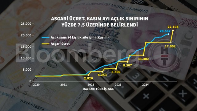 Asgari ücret ile ilgili grafikler