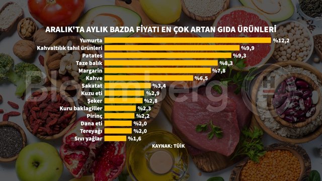 Grafiklerle Aralık enflasyonu