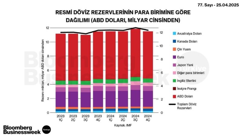 Resmi Döviz Rezervlerinin Para Birimine Göre Dağılımı (ABD Doları, Milyar Cinsinden)