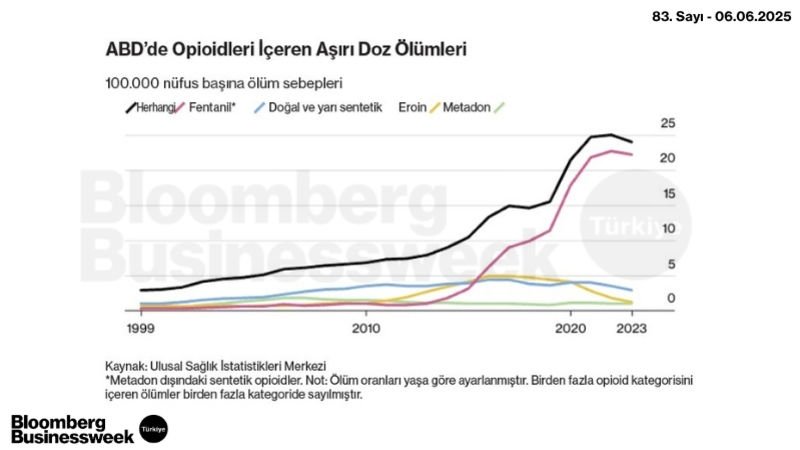 ABD'de Opioidleri İçeren Aşırı Doz Ölümleri