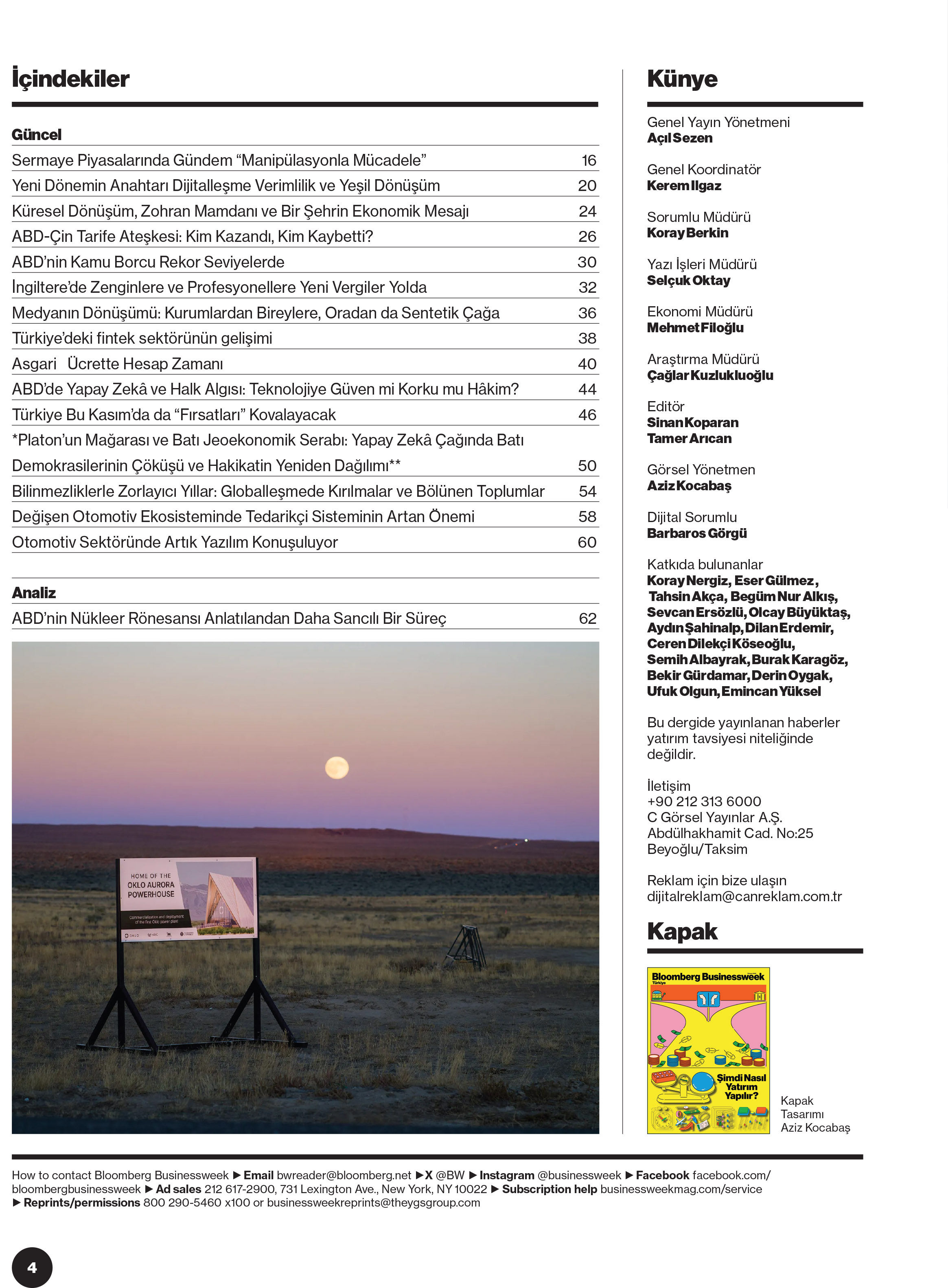 Bloomberg Businessweek Türkiye'nin 104. Sayısı Yayında!