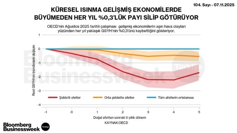 Küresek Isınma Gelişmiş Ekonomilerde Büyümeden Her Yıl %0,3'lük Payı Silip Götürüyor