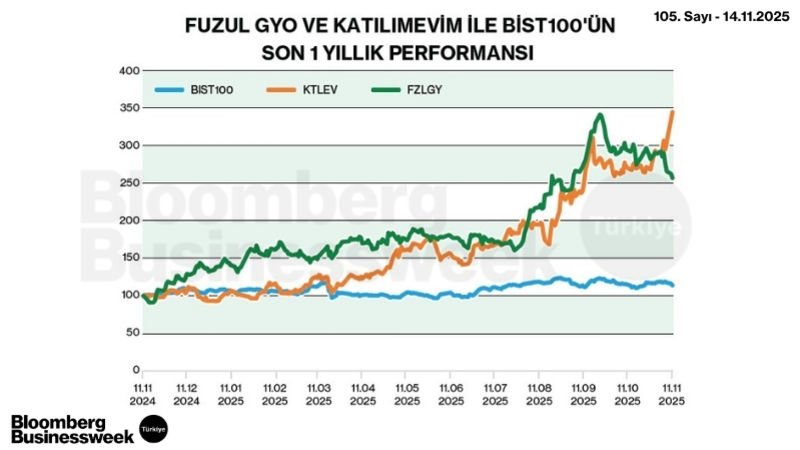 Fuzul GYO ve Katılımevim ile BIST100'ün Son 1 Yıllık Performansı