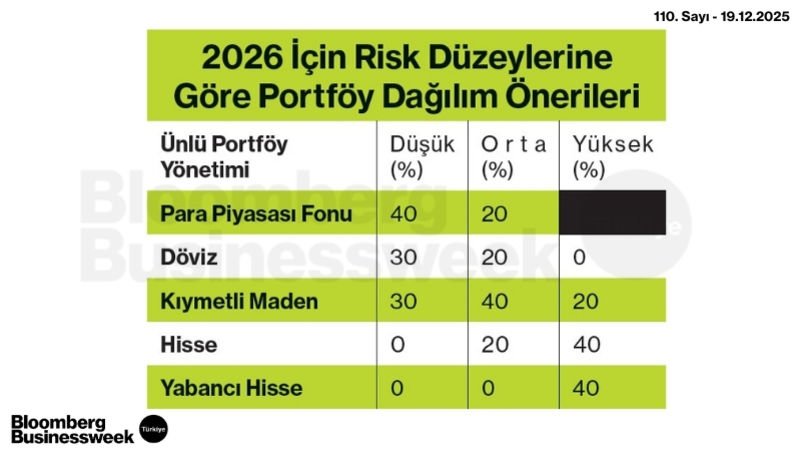 2026 İçin Risk Düzeylerine Göre Portföy Dağılım Önerileri