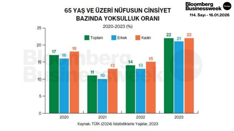65 Yaş ve Üzeri Nüfusun Cinsiyet Bazında Yoksulluk Oranı