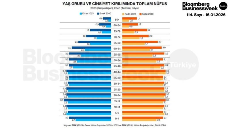 Yaş Grubu ve Cinsiyet Kırılımında Toplam Nüfus