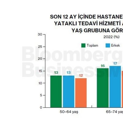 Son 12 Ay İçinde Hastanede En Az Bir Gece Yataklı Tedavi Hizmeti Alan Bireylerin Yaş Grubuna Göre Dağılımı
