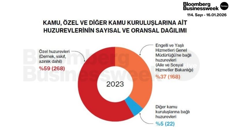 Kamu, Özel ve Deiğer Kamu Kuruluşlarına Ait Huzurevlerinin Sayısal ve Oransal Dağılımı