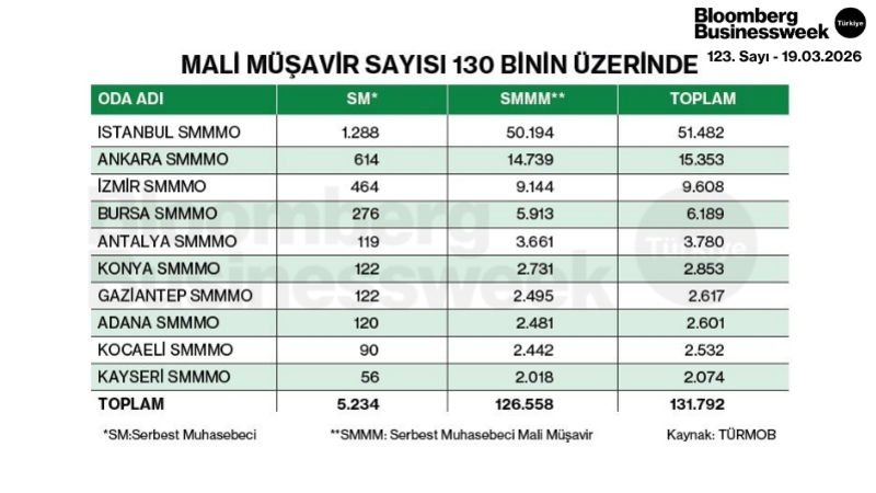 Mali Müşavir Sayısı 130 Binin Üzerinde