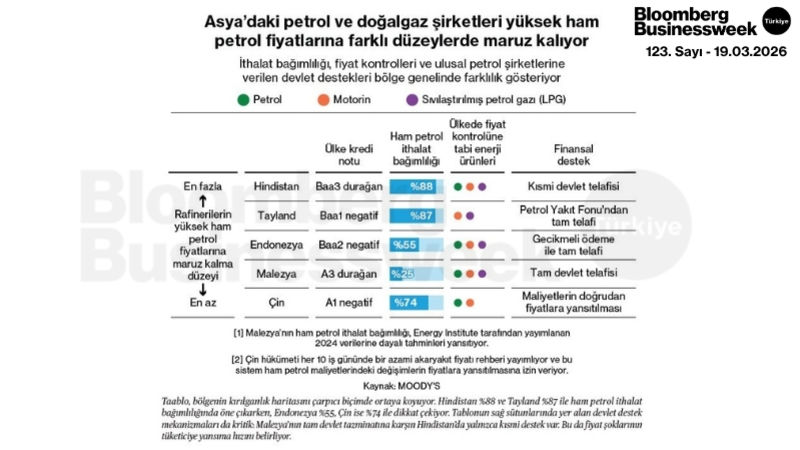 Asya'daki Petrol ve Doğalgaz Şirketleri Yüksek Ham Petrol Fiyatlarına Farklı Düzeylerde Maruz Kalıyor