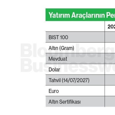 Yatırım Araçlarının Performansları