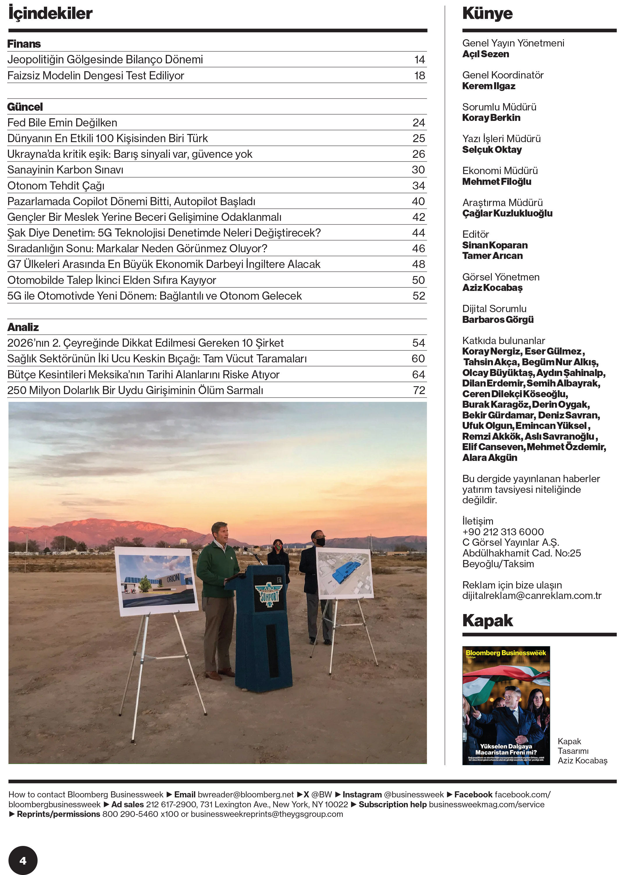 Bloomberg Businessweek Türkiye'nin 127. Sayısı Yayında!
