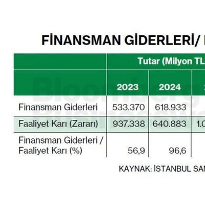 Finansman Giderleri/Faaliyet Karı (%)