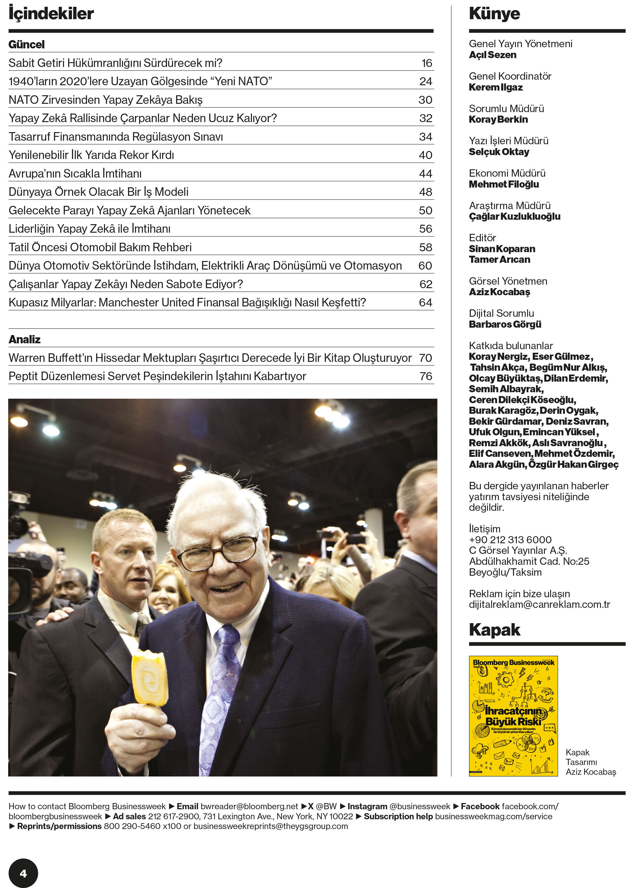 Bloomberg Businessweek Türkiye'nin 138. Sayısı Yayında!
