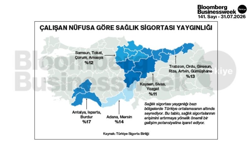 Çalışan nüfusa göre sağlık sigortası yaygınlığı