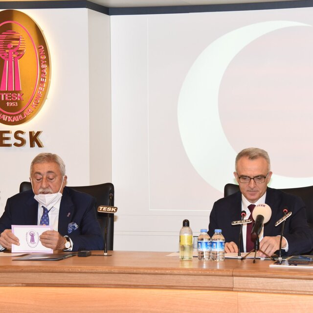 TCMB Başkanı Ağbal, TESK ve TOBB'u ziyaret etti