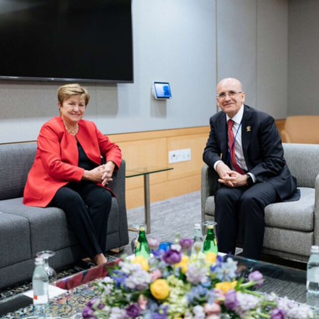 Şimşek, IMF Başkanı Georgieva ve ABD Hazine Bakanı Bessent ile görüştü