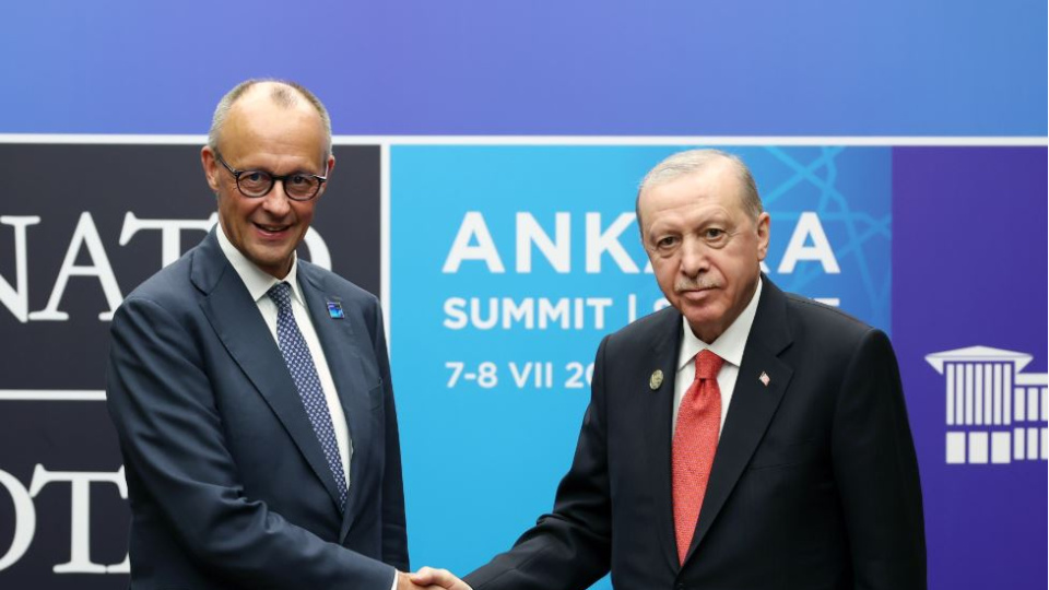 Erdoğan, Merz ile bir araya geldi