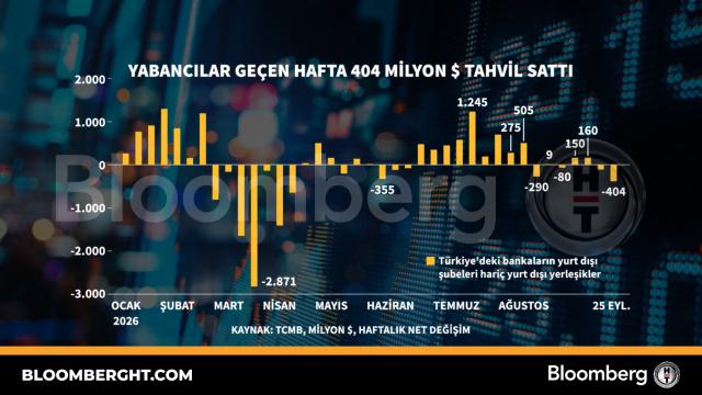 Yabancılar geçen hafta 404 milyon dolarlık tahvil sattı