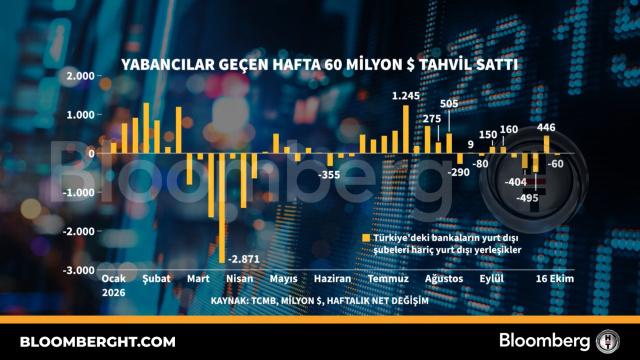 Yabancılar geçen hafta 60 milyon dolarlık tahvil sattı