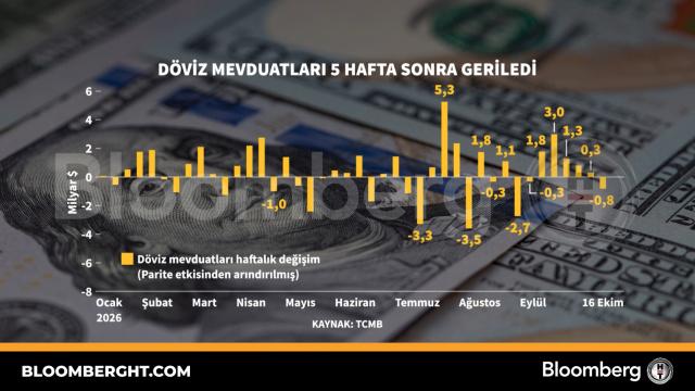 Döviz mevduatları 5 hafta sonra geriledi